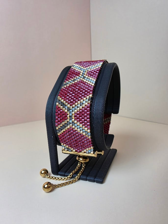 Gridline Wine Bracelet