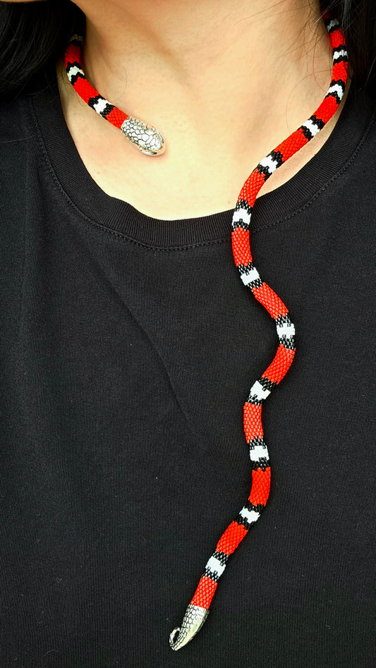 Coral Asp Transformer Necklace & Bracelet