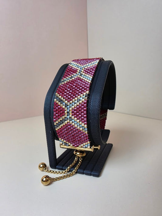 Gridline Wine Bracelet