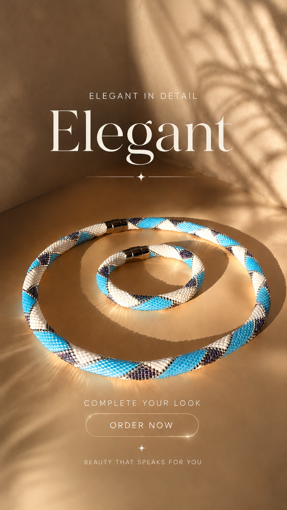 Elegant Rope Bracelet | Handmade Beaded Crochet Bracelet