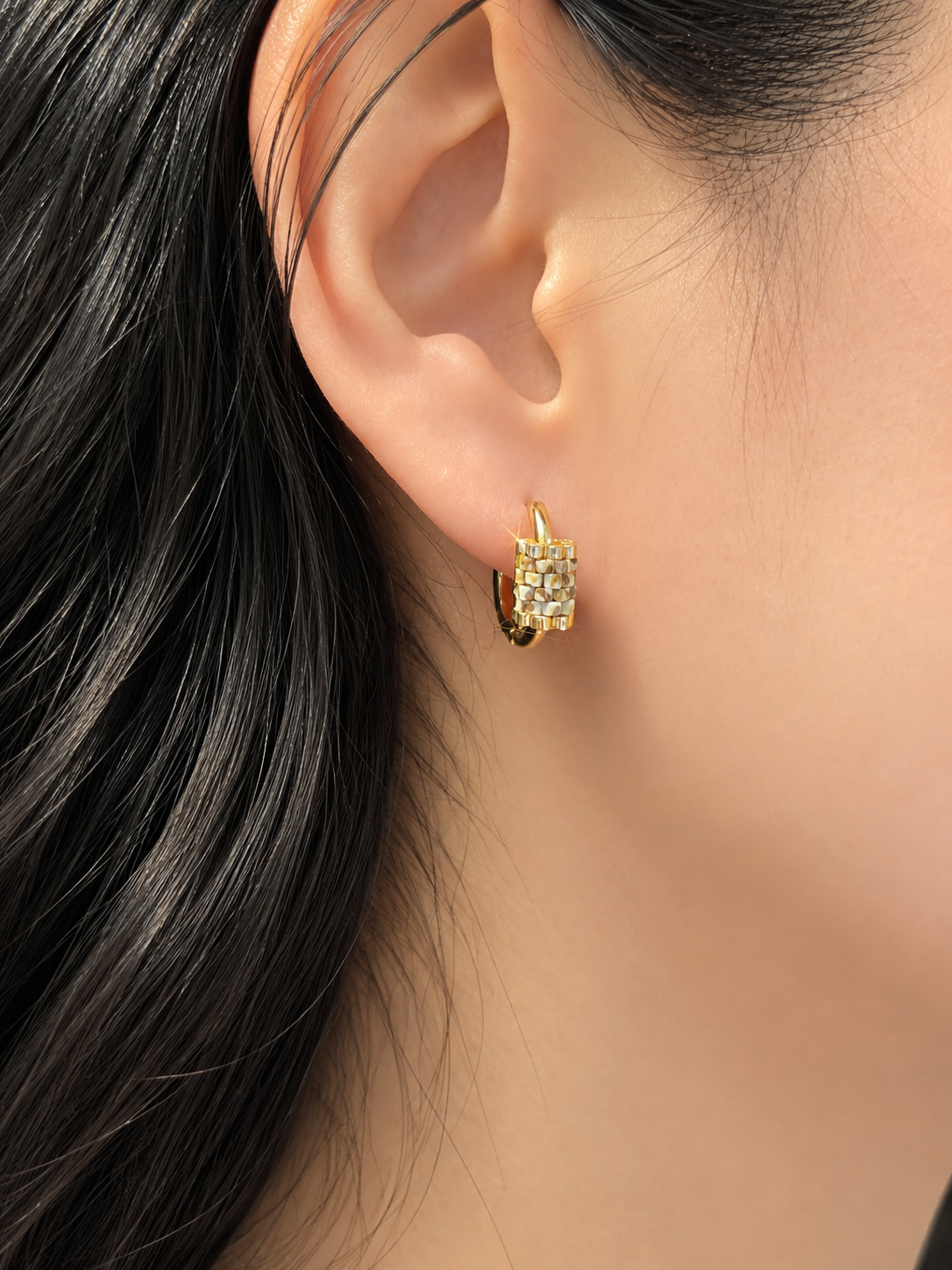Golden Picasso Set – Handmade Luxury Beaded Jewelry Set